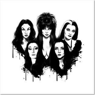 Goth Queens -  Vampira, Lily, Morticia Posters and Art